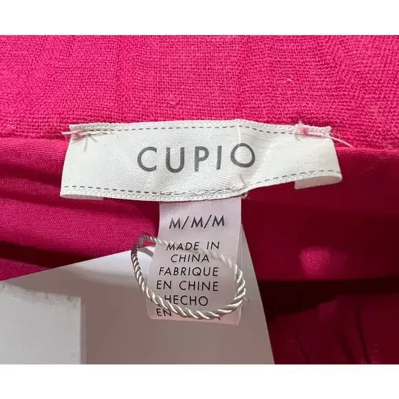 CUPIO WOMENS SIZE MEDIUM RUFFLE TIERED LINED MAXI SKIRT BRIGHT ROSE PINK NEW - Picture 5 of 11